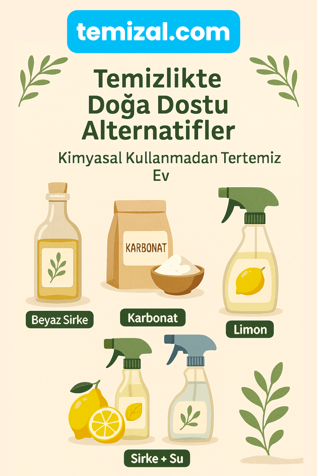 Temizlikte Doğa Dostu Alternatifler: Kimyasal Kullanmadan Tertemiz Ev