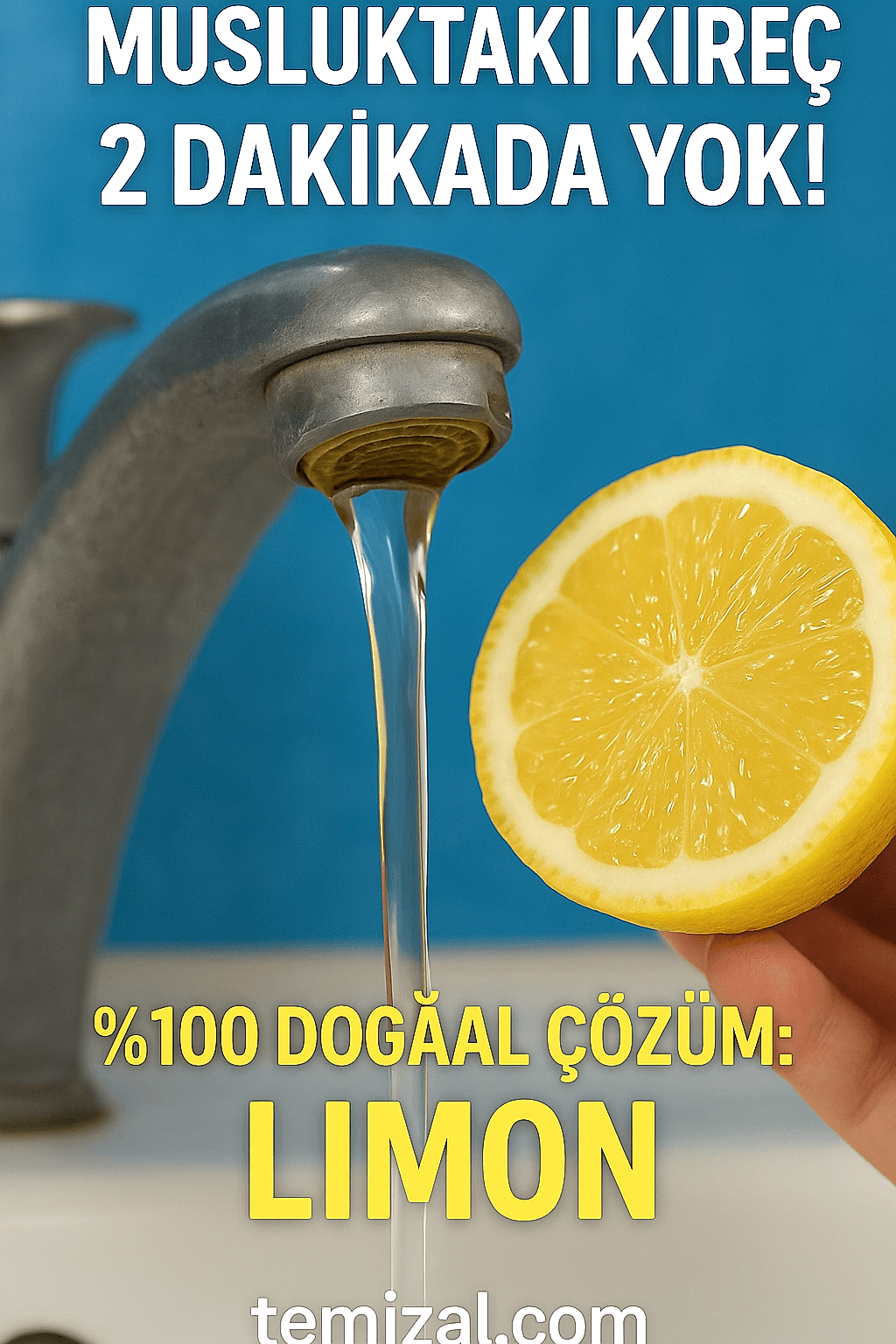 Sirke ve Karbonata Gerek Yok: Musluktaki Kireci Tek Hamlede Söküp Atan Doğal Yöntem
