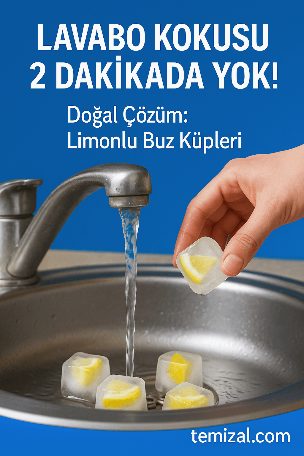 Lavabo Kokusu Buz Küpü ile Yok Oluyor! Doğal ve Etkili Yöntem