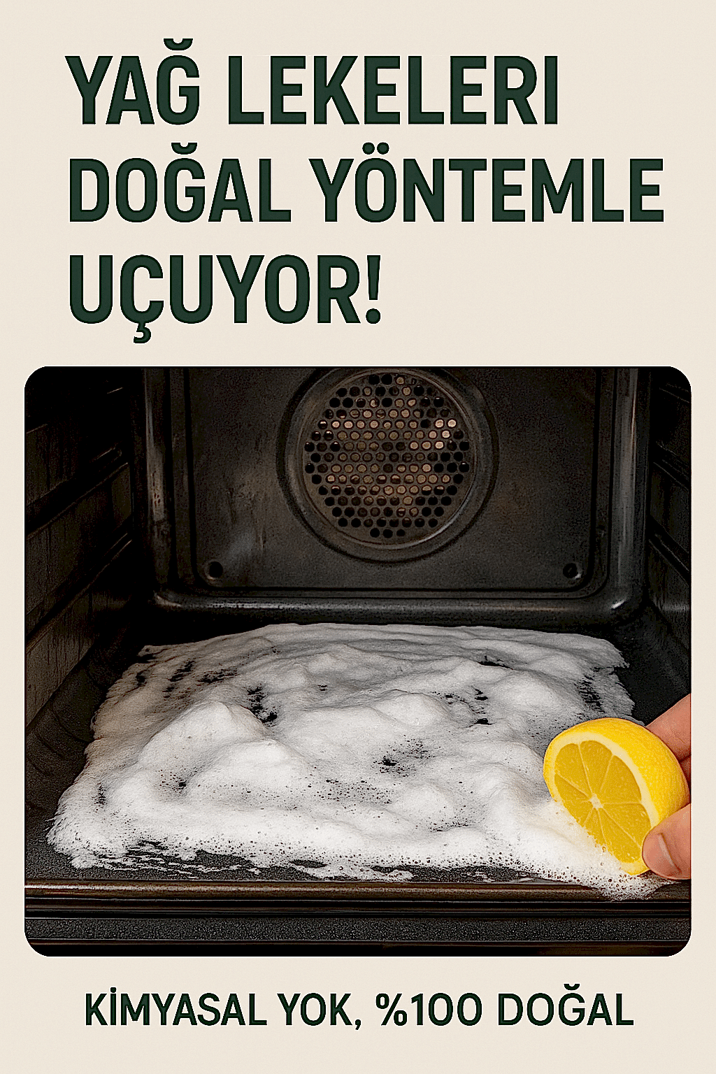 Yağ Lekeleri Doğal Yöntemle Uçuyor! Kabartma Tozu ve Limon ile Fırın Temizliği