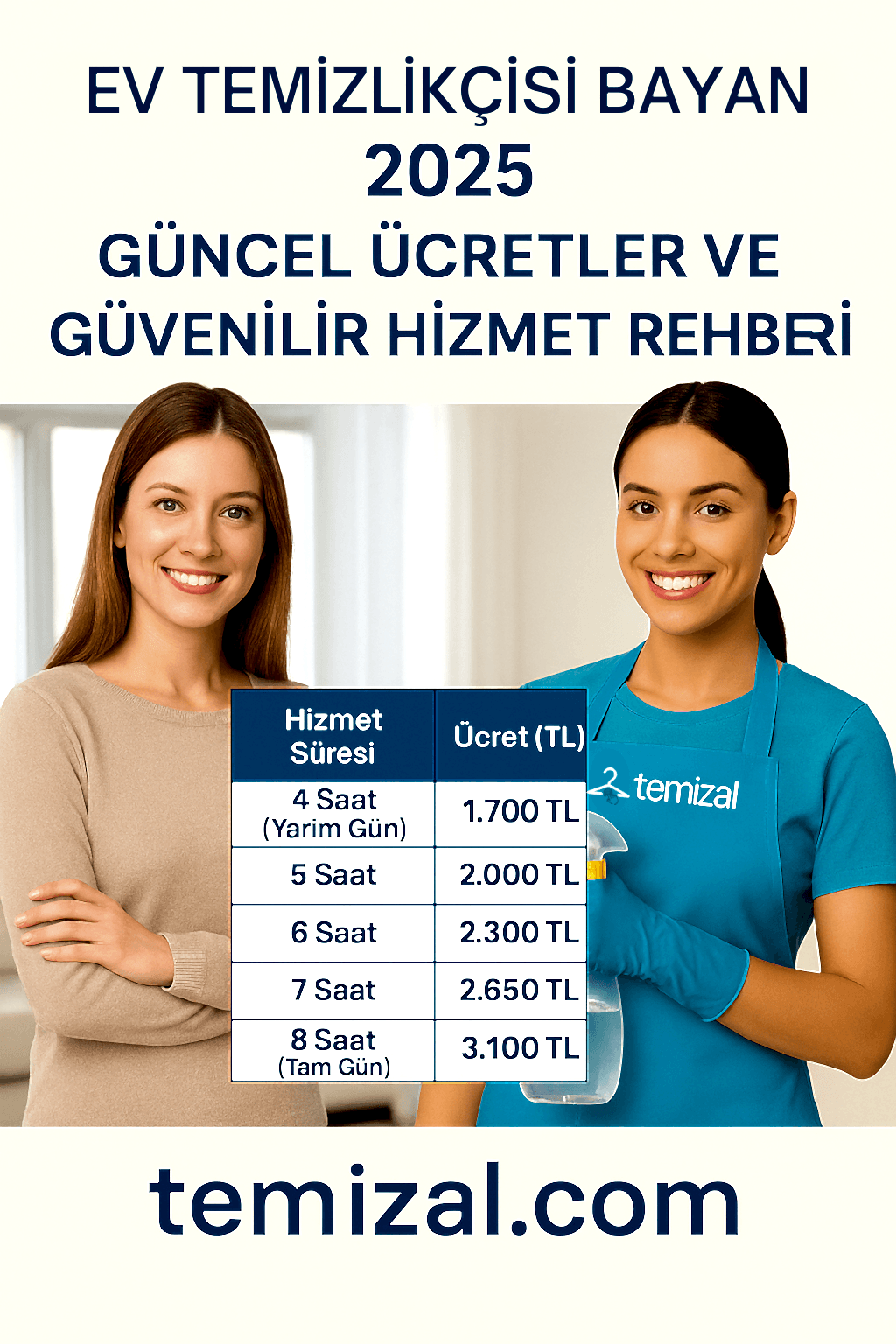 Ev Temizlikçisi Bayan 2025 – Güncel Ücretler ve Güvenilir Hizmet Rehberi