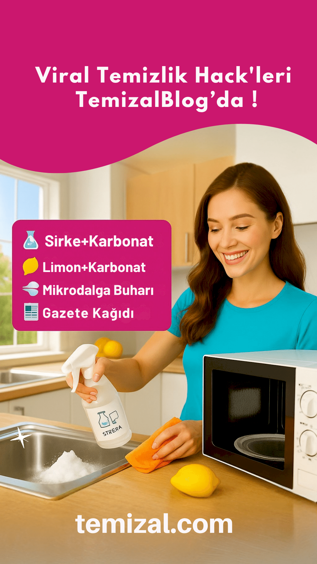 Viral Temizlik Hack’leri: Sirke, Karbonat ve Doğal Yöntemlerle Ev Parlatma Rehberi (2025)